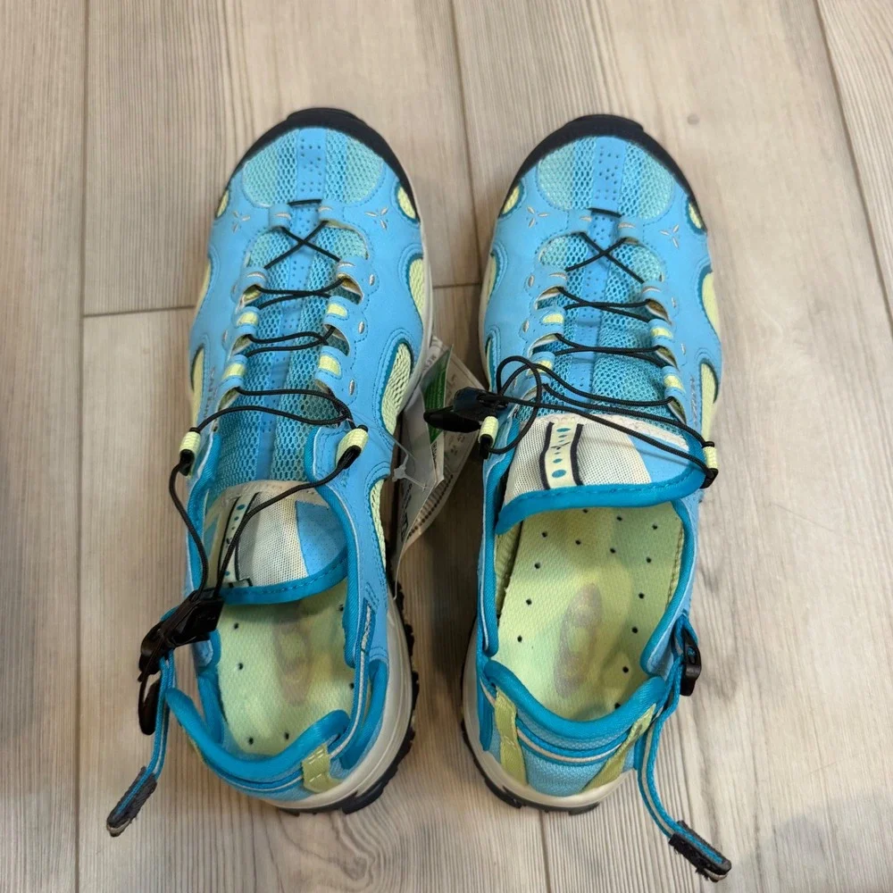 Salomon Techamphibian 3 W Blue Green Tea Water Hiking Shoes 356772 Womens 10 NEW